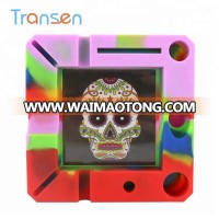 2018 Popular High Quality Custom Multifunction Ashtray Square Colorful Silicone Ashtray For Human