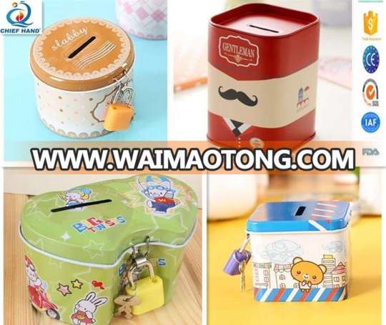 2018 Promotional Hot Sale Personalized Tin Can Money Saving Box